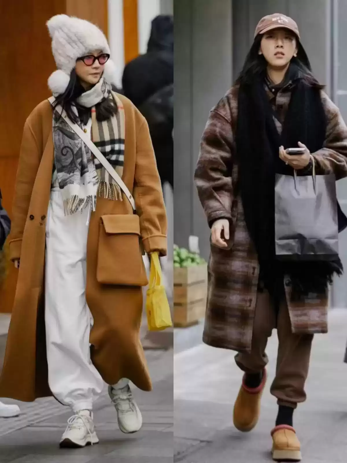 街拍穿衣搭配：看到上海街拍才明白，多露袜不露脚踝是普通人必学穿搭法