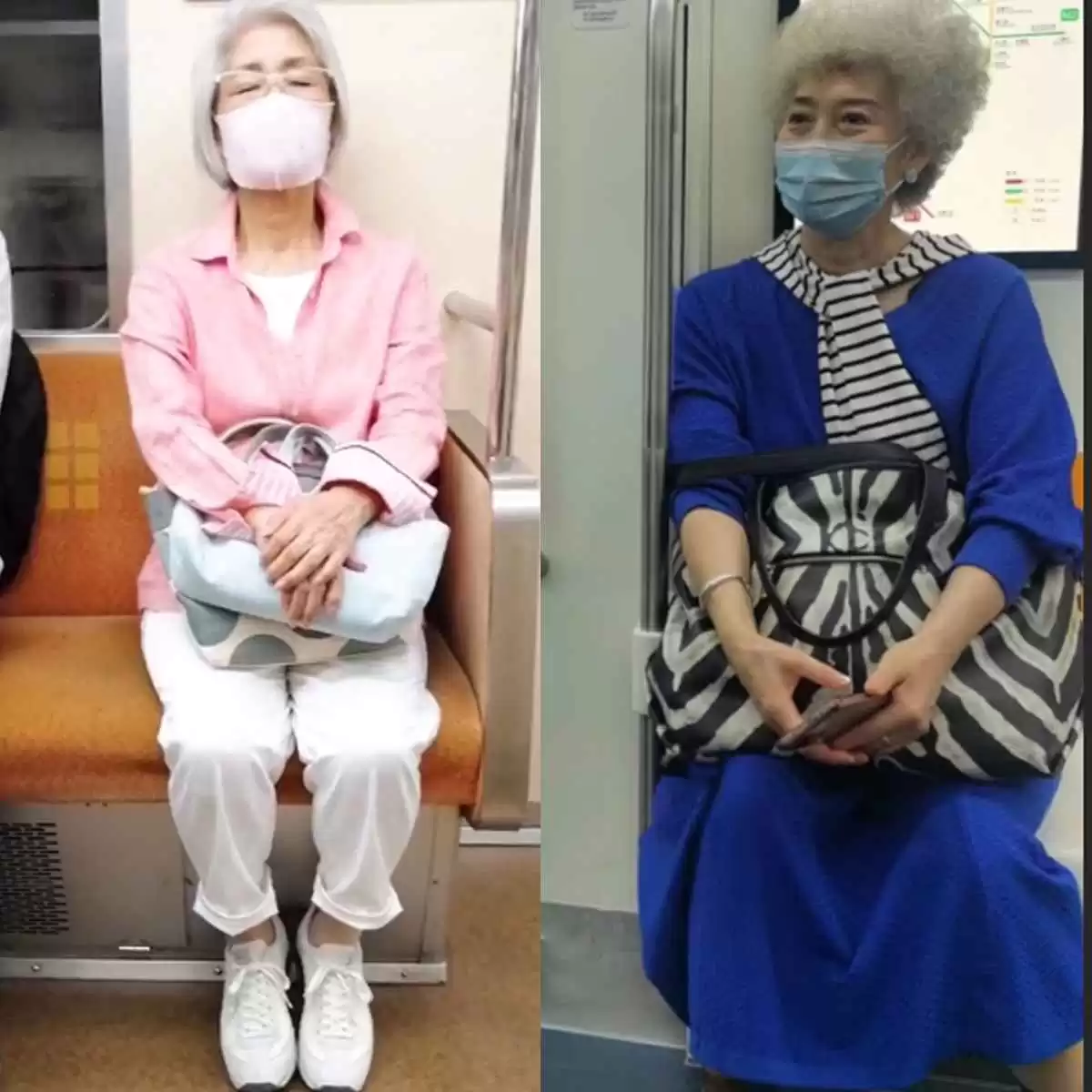 上海地铁奶奶穿搭大比拼:会穿与不会穿的差距一眼看穿