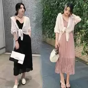 大腿妹穿衣搭配 秋冬很火穿搭，长外衣羊羔毛拼接皮衣+深灰阔腿裤，酷妹保暖时髦