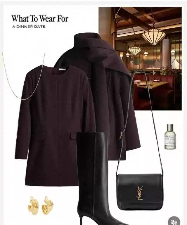 秋日高级感穿搭：紫红色让你轻松穿出成熟女人味