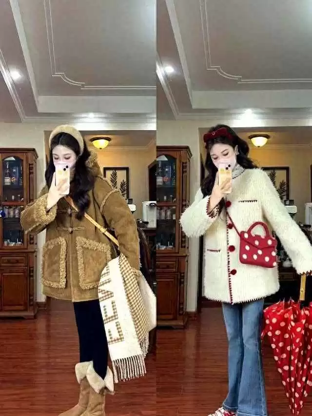 冬日甜美穿搭秘诀：18套温柔系Look，让温暖与浪漫并存