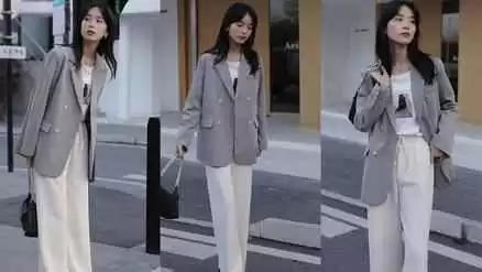 女生西装搭配裙子技巧：跟49岁林心如学穿搭，高级时髦又显瘦！