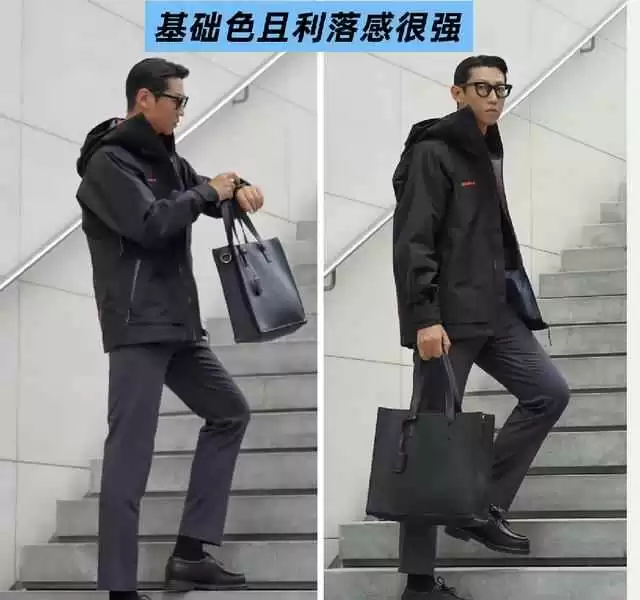 腿粗屁股大穿衣攻略:30~50岁男士冲锋衣+直筒裤穿搭,利落显瘦又年轻