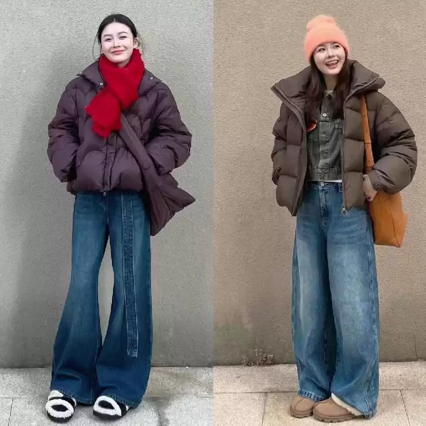 2023冬季潮流:40+女神必备的羽绒服阔腿裤和大衣卫衣穿搭术