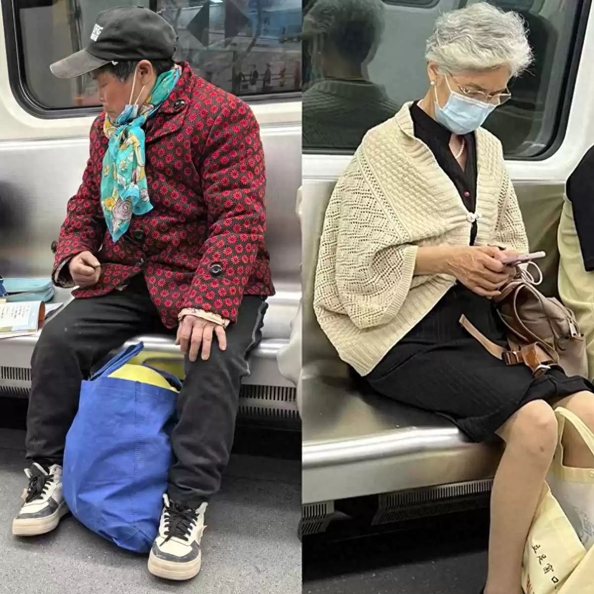 上海地铁奶奶穿搭大比拼:会穿vs不会穿,差距一目了然! 上海地铁奶奶穿搭大比拼:会穿vs不会穿,差距一目了然!