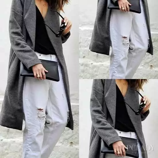 灰色大衣内搭宝典穿出你的时尚风采