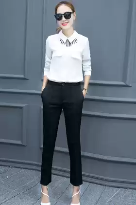 长袖衬衫配裤子全攻略 穿对裤子时髦感翻倍